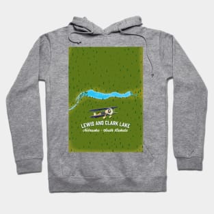 Lewis and Clark Lake map Hoodie